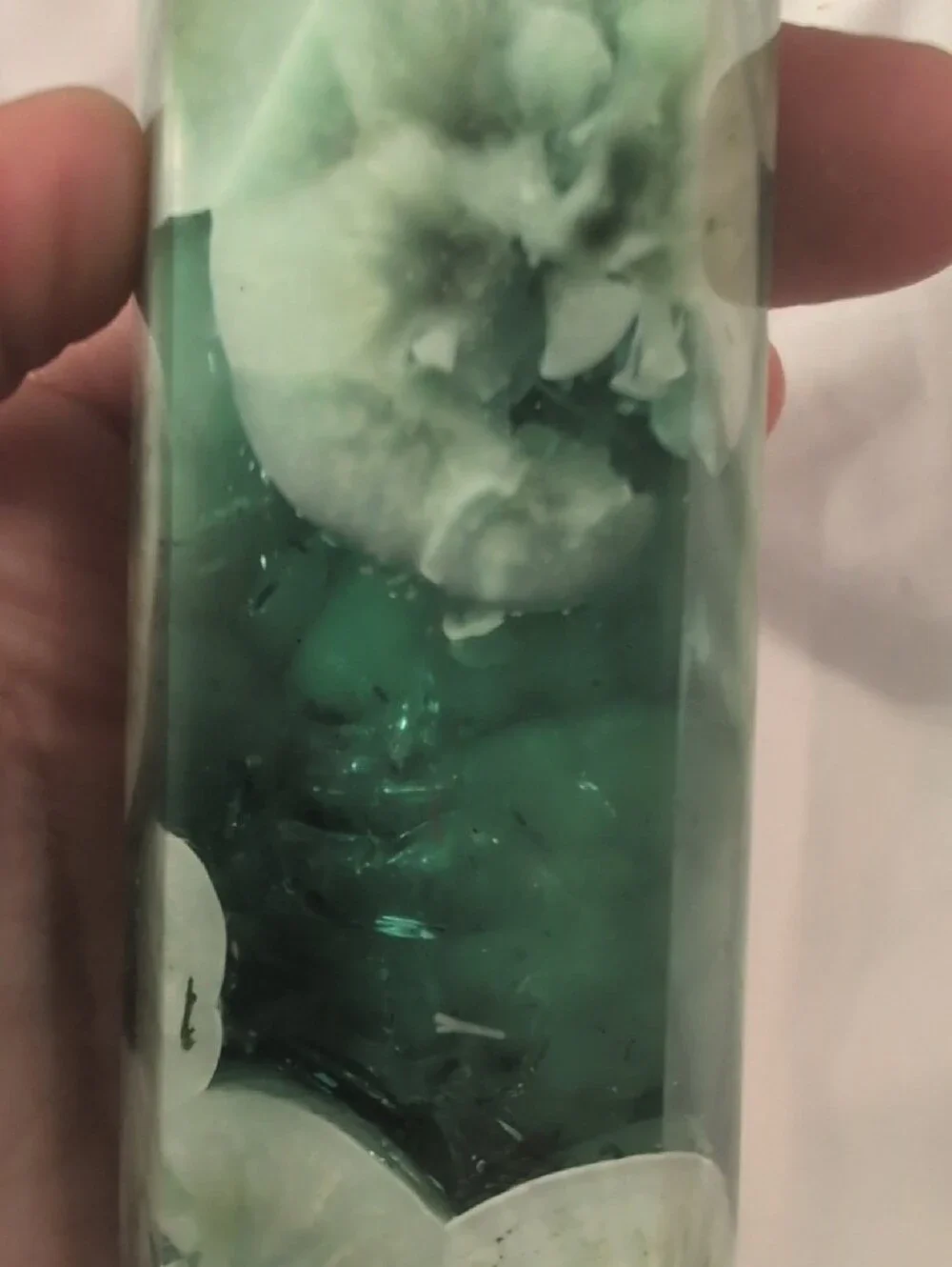 Green Floral Resin Crystal Tower Home Accent